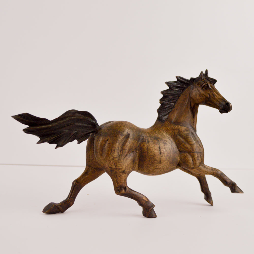 Horse Wood Carving Sculpture