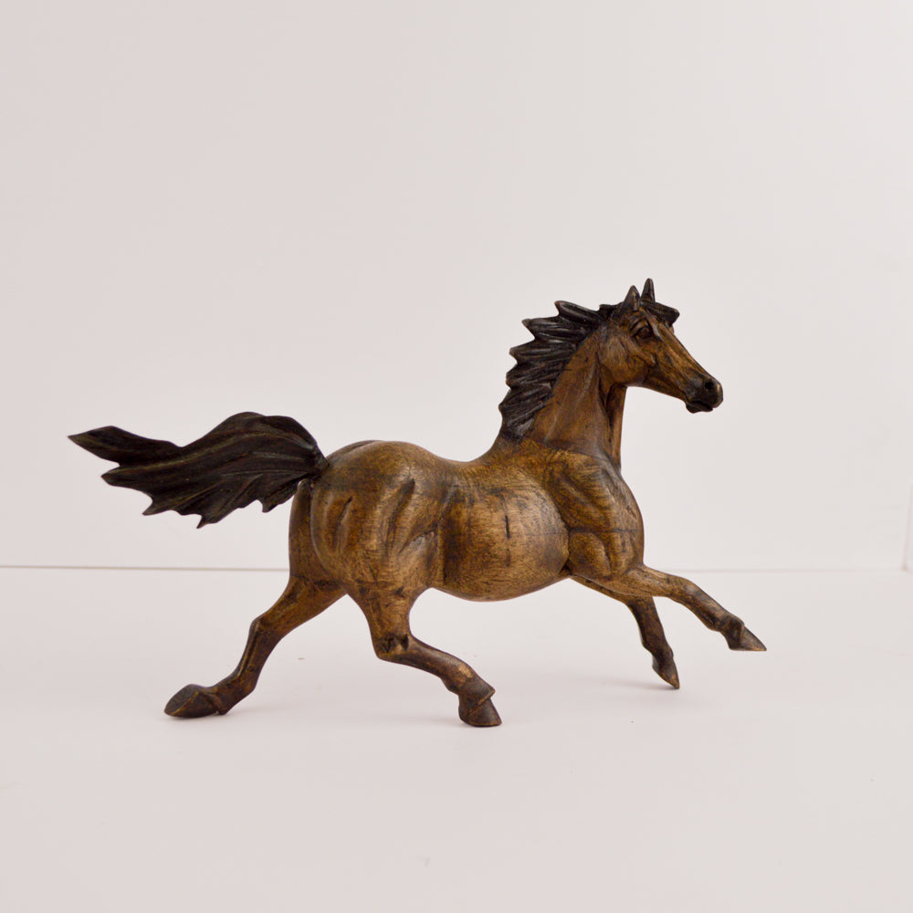 Horse Wood Carving Sculpture