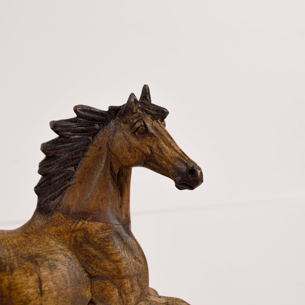 Horse Wood Carving Sculpture