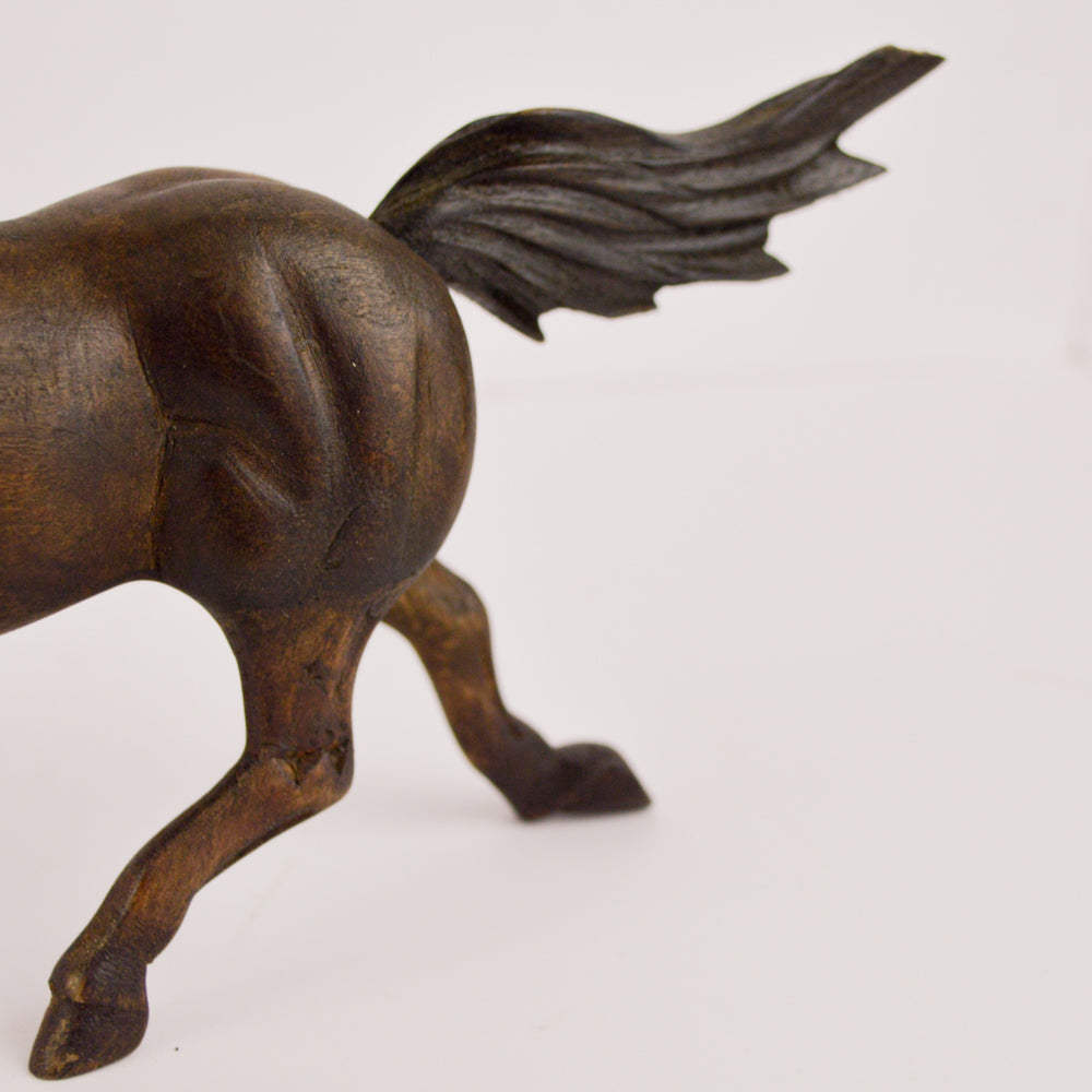 Horse Wood Carving Sculpture