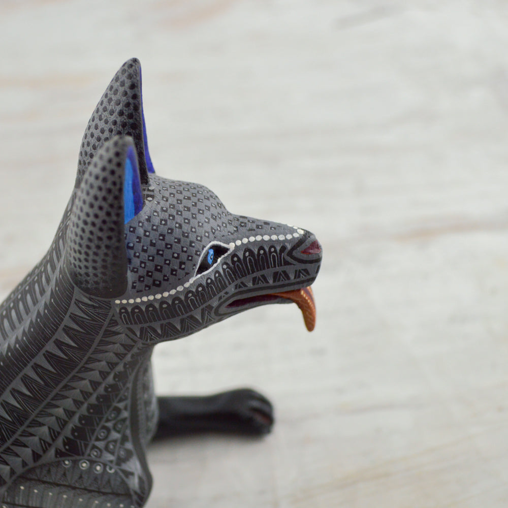 Oaxacan Wood Carving Dog By popular Estudio 2403PP4338