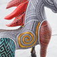 magiamexica.com - Colorful Mexican alebrije shaped like a horse, featuring intricate carvings and vibrant patterns, showcasing traditional craftsmanship and artistic detail. 