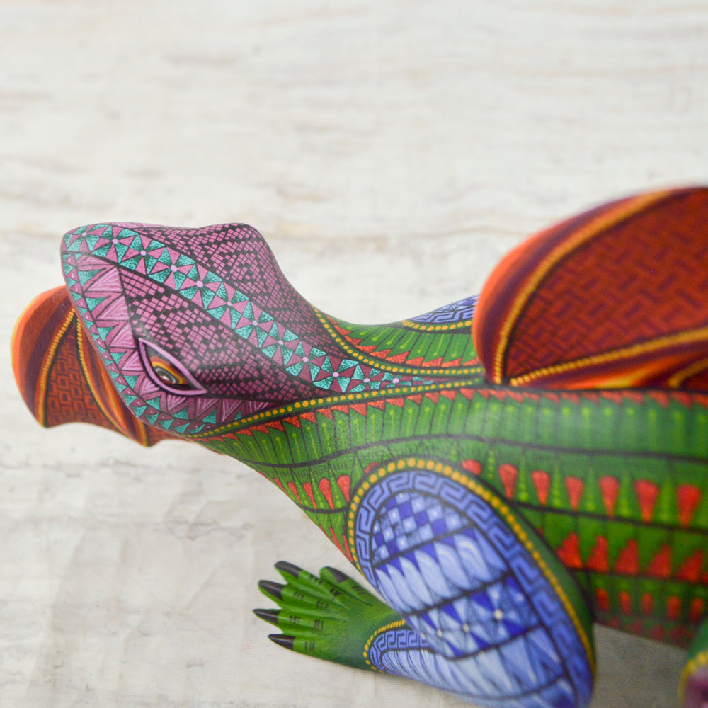 Iguana Alebrije Oaxacan Wood Carving