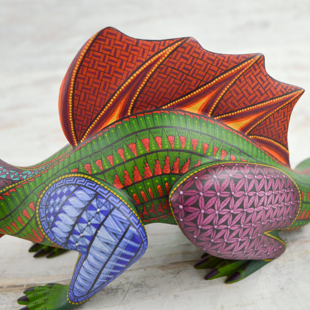 Iguana Alebrije Oaxacan Wood Carving