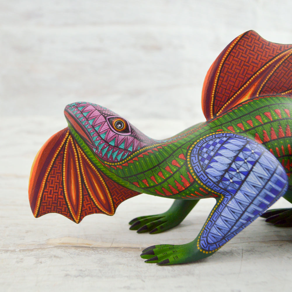 Iguana Alebrije Oaxacan Wood Carving