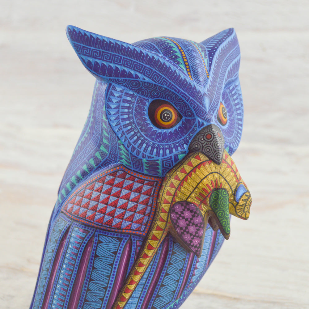 Owl Alebrije Oaxacan Wood Carving - magiamexica.com