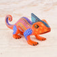 Alebrije Oaxacan Wood Carving Chameleon - Magia Mexica