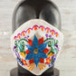 Face Mask White - Alebrije Huichol Mexican Folk art magiamexica.com