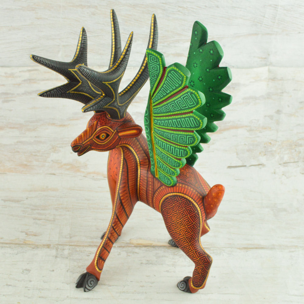 Deer Alebrije Oaxacan Wood Carving - Alebrije Huichol Mexican Folk art magiamexica.com