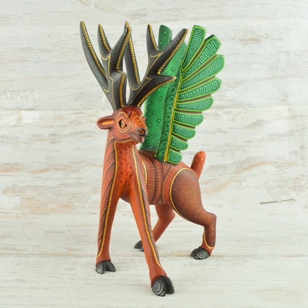 Deer Alebrije Oaxacan Wood Carving - Alebrije Huichol Mexican Folk art magiamexica.com