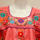 Embroidered Mexican Dress | Strawberry - Alebrije Huichol Mexican Folk art magiamexica.com