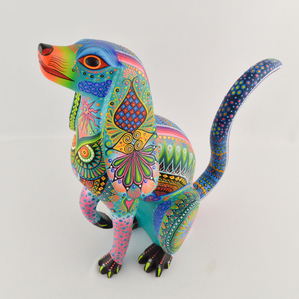 Dog Alebrije Oaxacan Wood Carving - magiamexica.com