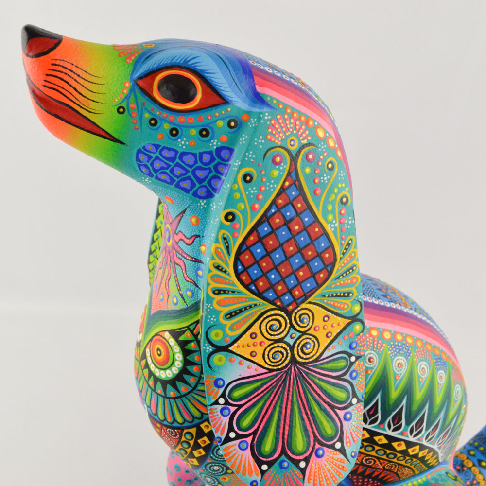 Dog Alebrije Oaxacan Wood Carving - magiamexica.com