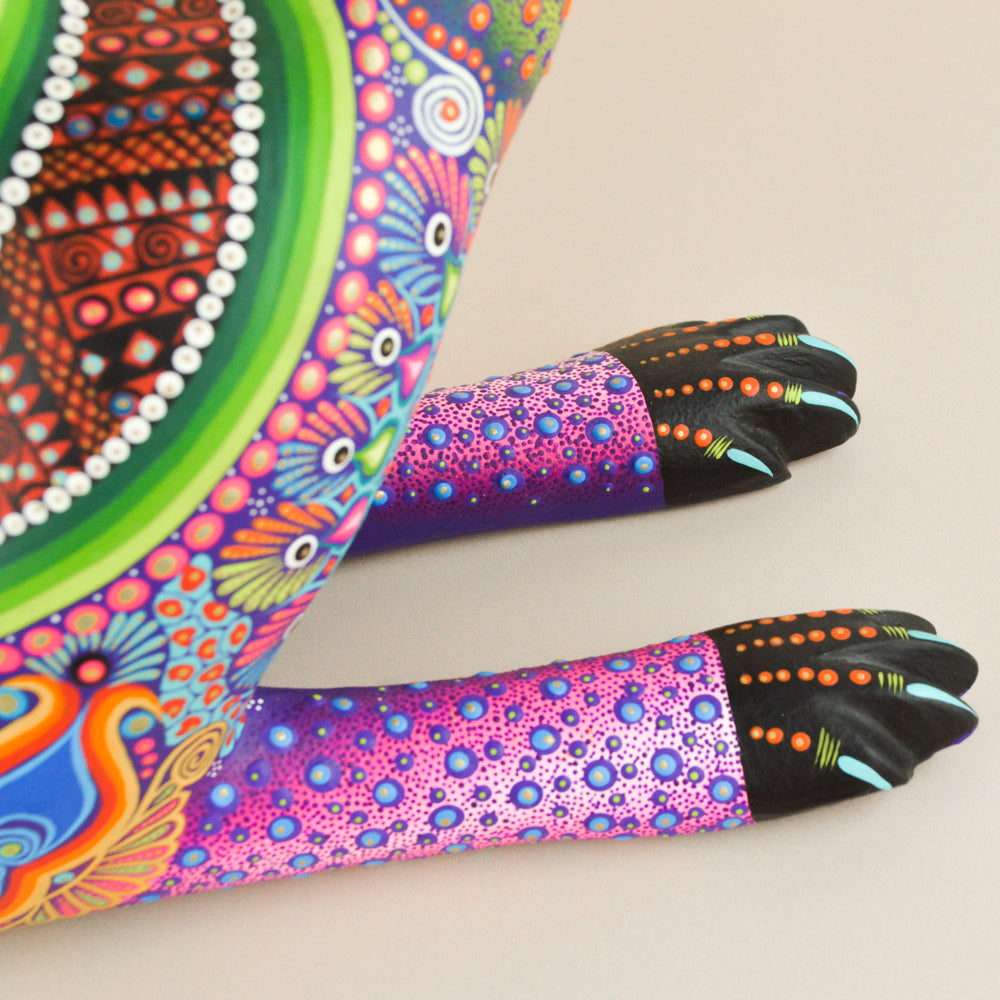 Alebrije Oaxacan Wood Carving Cat - Magia Mexica