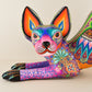 Alebrije Oaxacan Wood Carving Cat - Magia Mexica