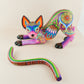 Alebrije Oaxacan Wood Carving Cat - Magia Mexica