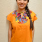 Embroidered Mexican Blouse | Amber - Alebrije Huichol Mexican Folk art magiamexica.com