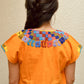 Embroidered Mexican Blouse | Amber - Alebrije Huichol Mexican Folk art magiamexica.com