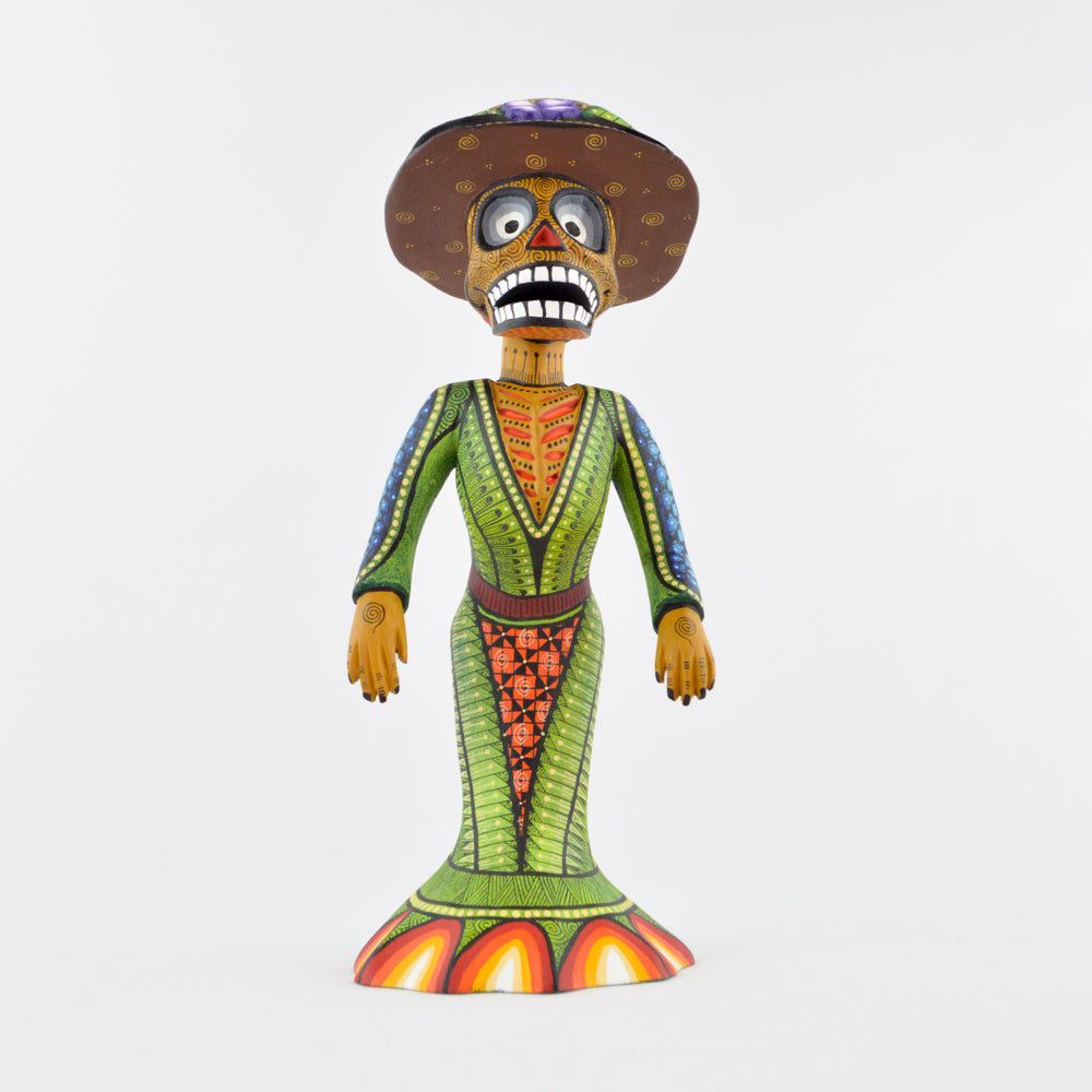 Catrina Alebrije Oaxaca Wood Carving - magiamexica.com