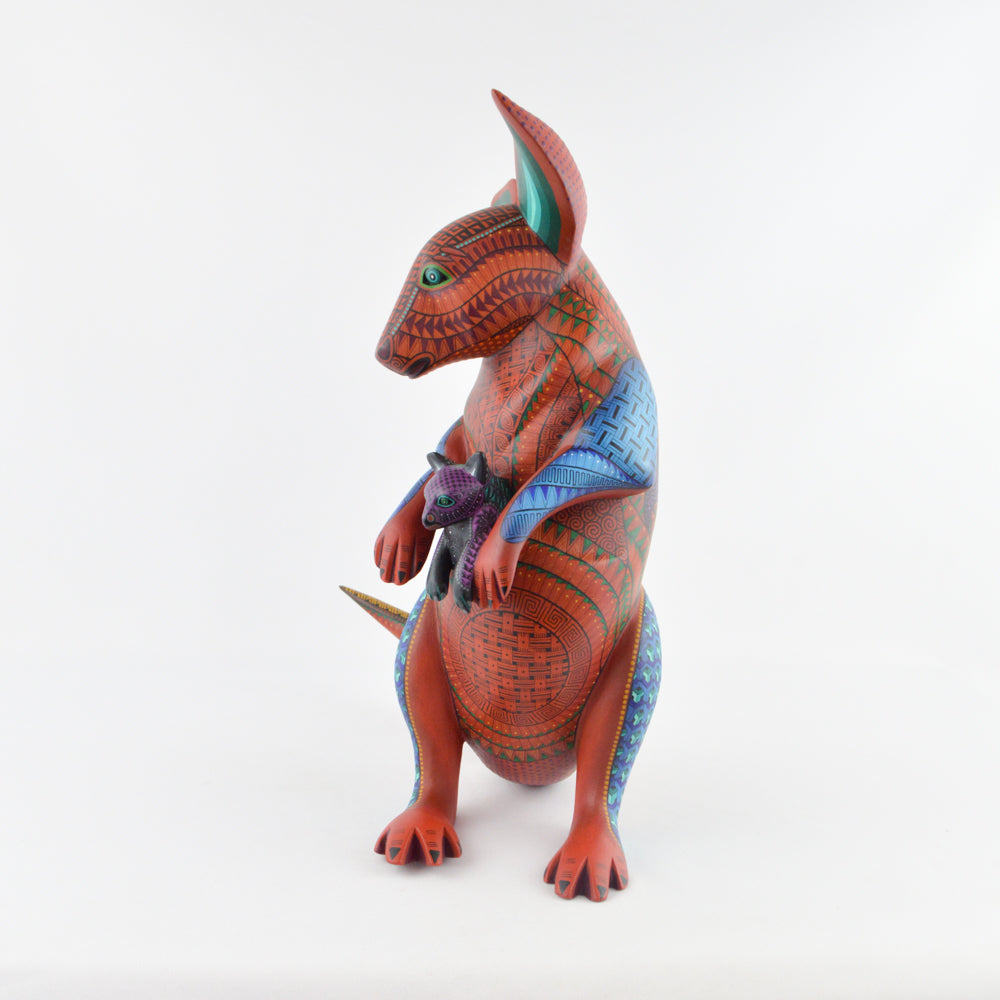 Kangaroo Alebrije Oaxacan Wood Carving - magiamexica.com