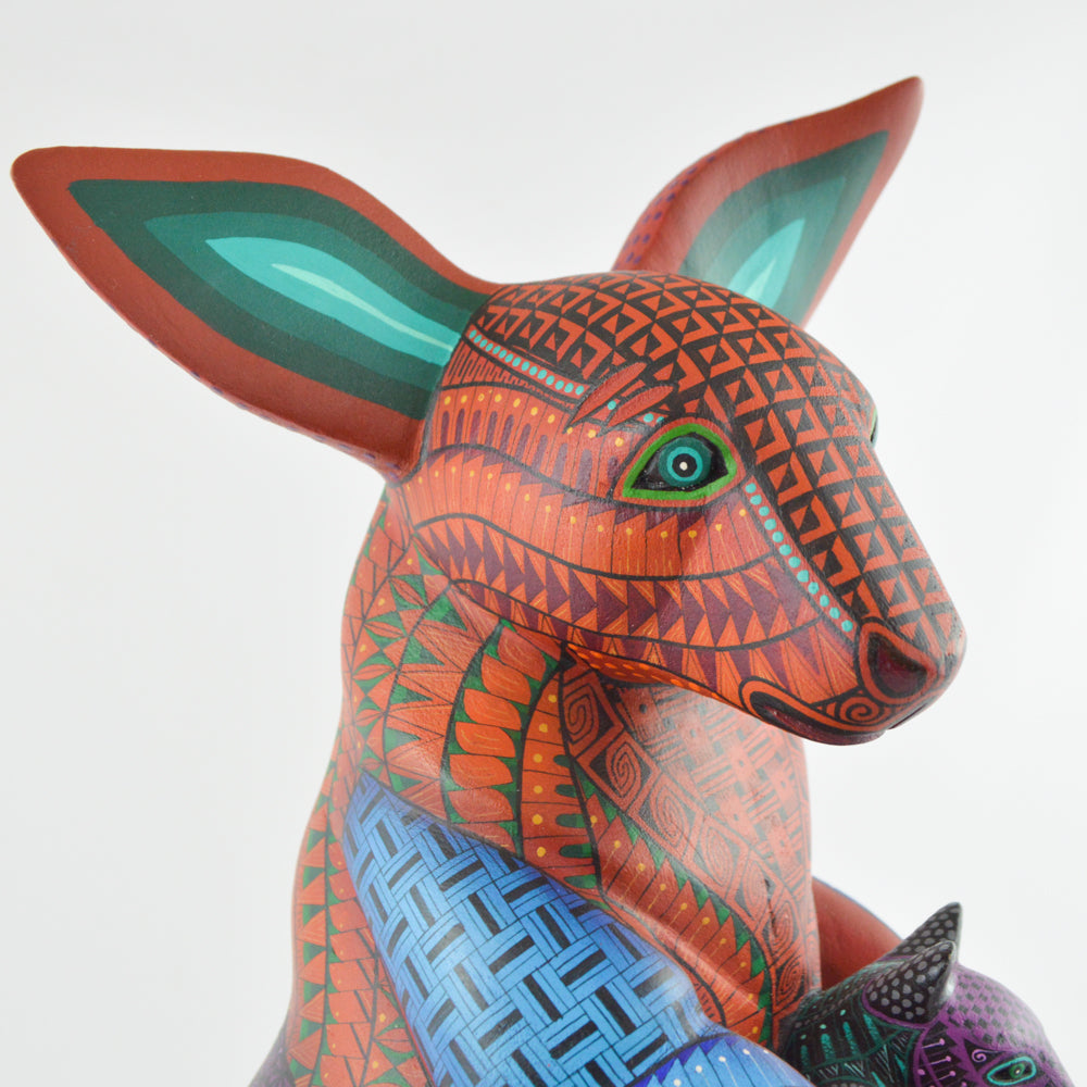 Kangaroo Alebrije Oaxacan Wood Carving - magiamexica.com