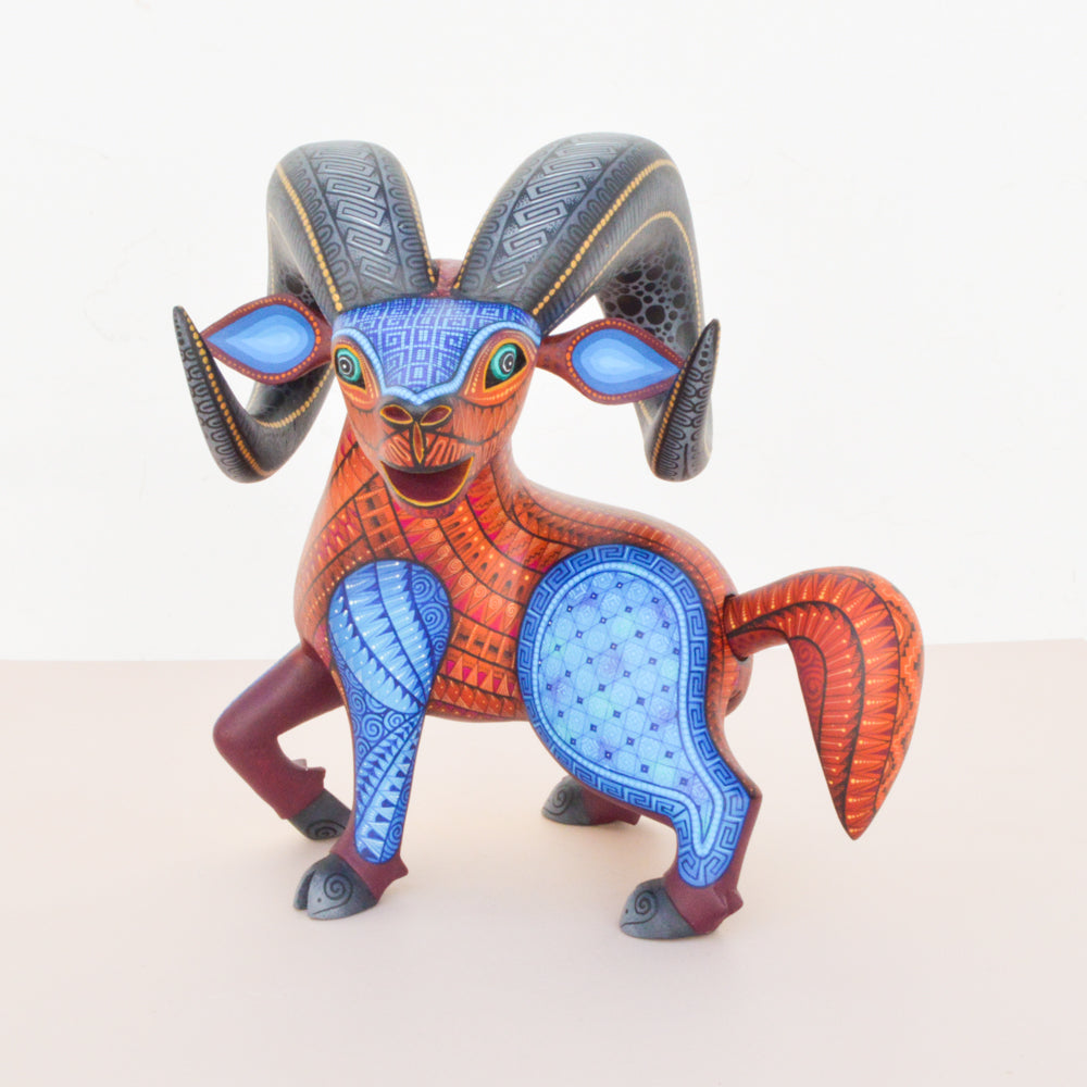 Ram Alebrije Oaxacan Wood Carving  - magiamexica.com