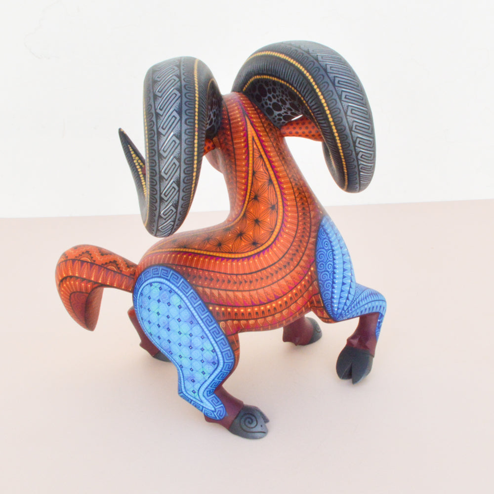 Ram Alebrije Oaxacan Wood Carving  - magiamexica.com