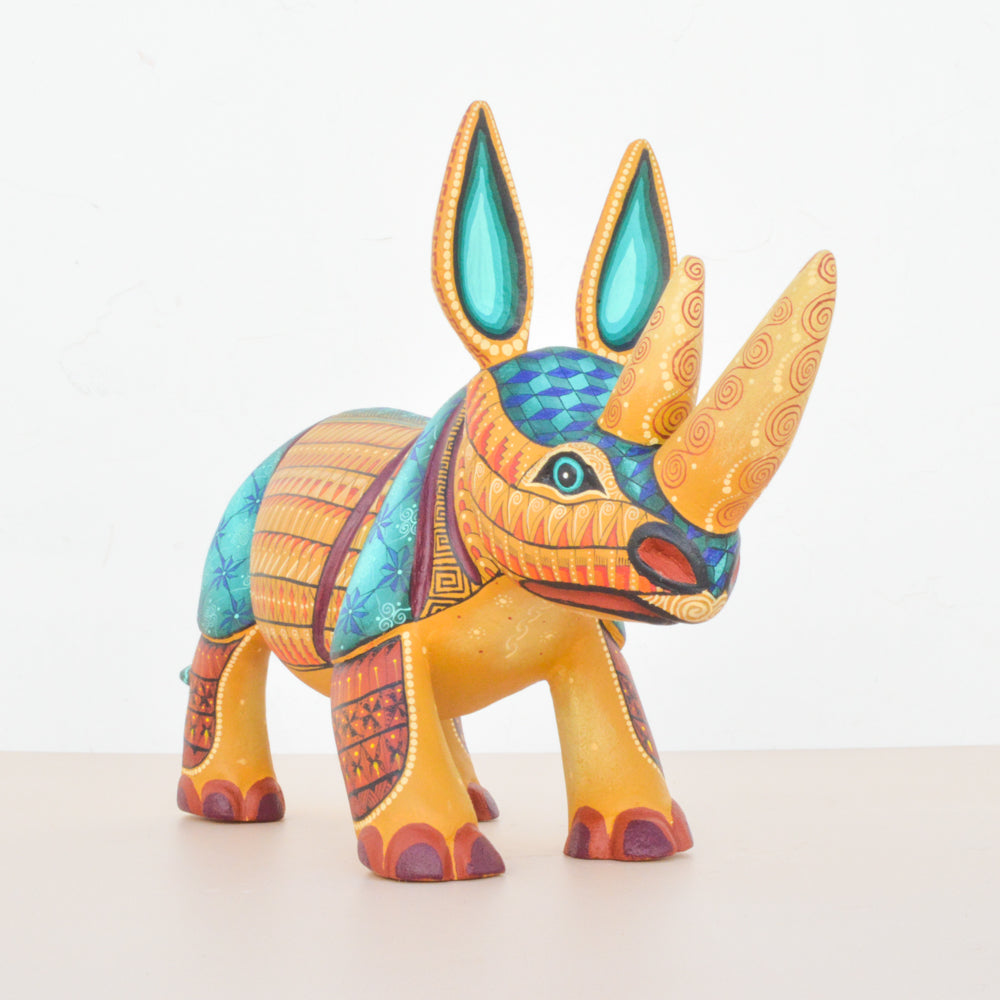 Rhino Alebrije Oaxacan Wood Carving - magiamexica.com