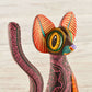 Cat Alebrije Wood Carving Oaxacan - Alebrije Huichol Mexican Folk art magiamexica.com