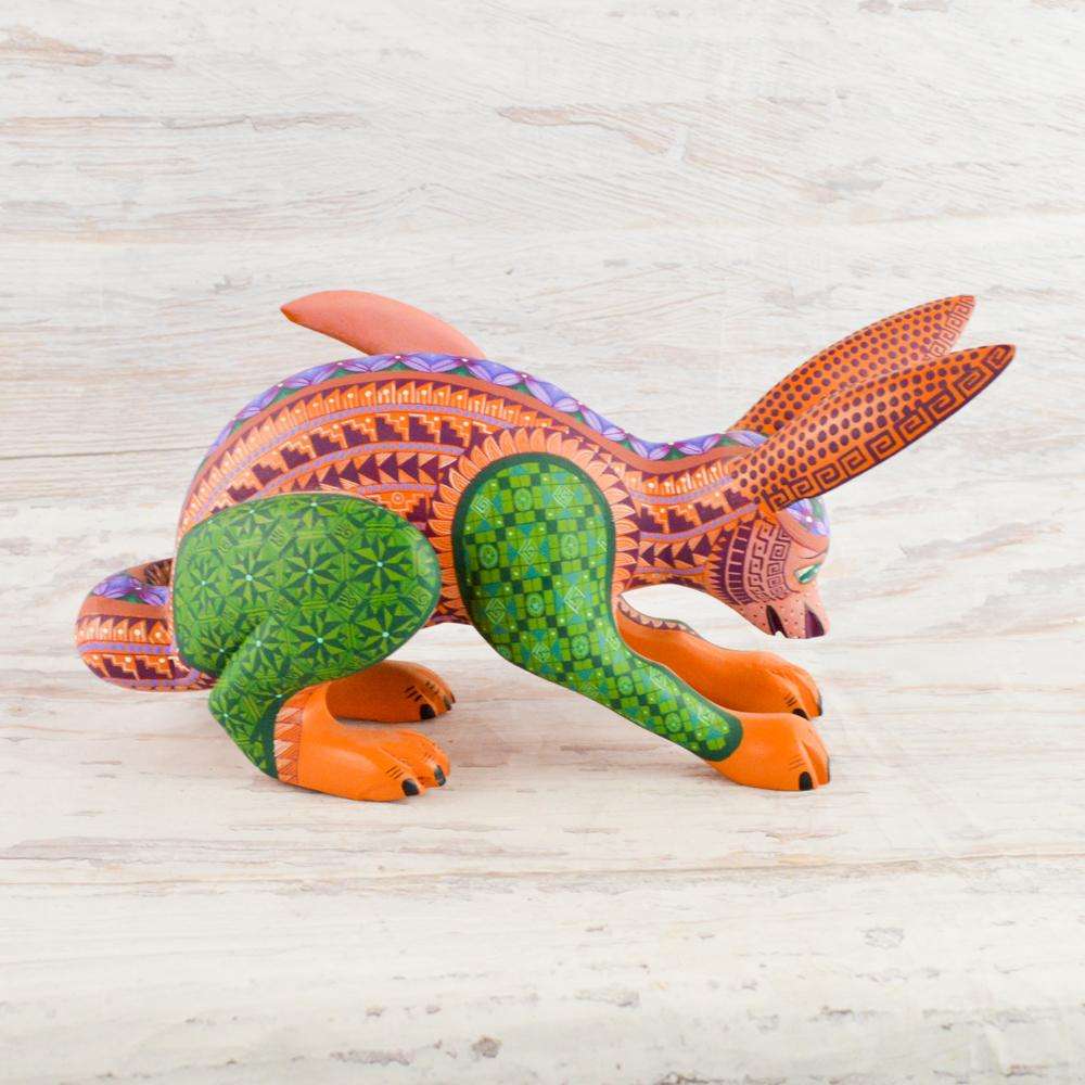 Fox Alebrije Oaxacan Wood Carving - Alebrije Huichol Mexican Folk art magiamexica.com