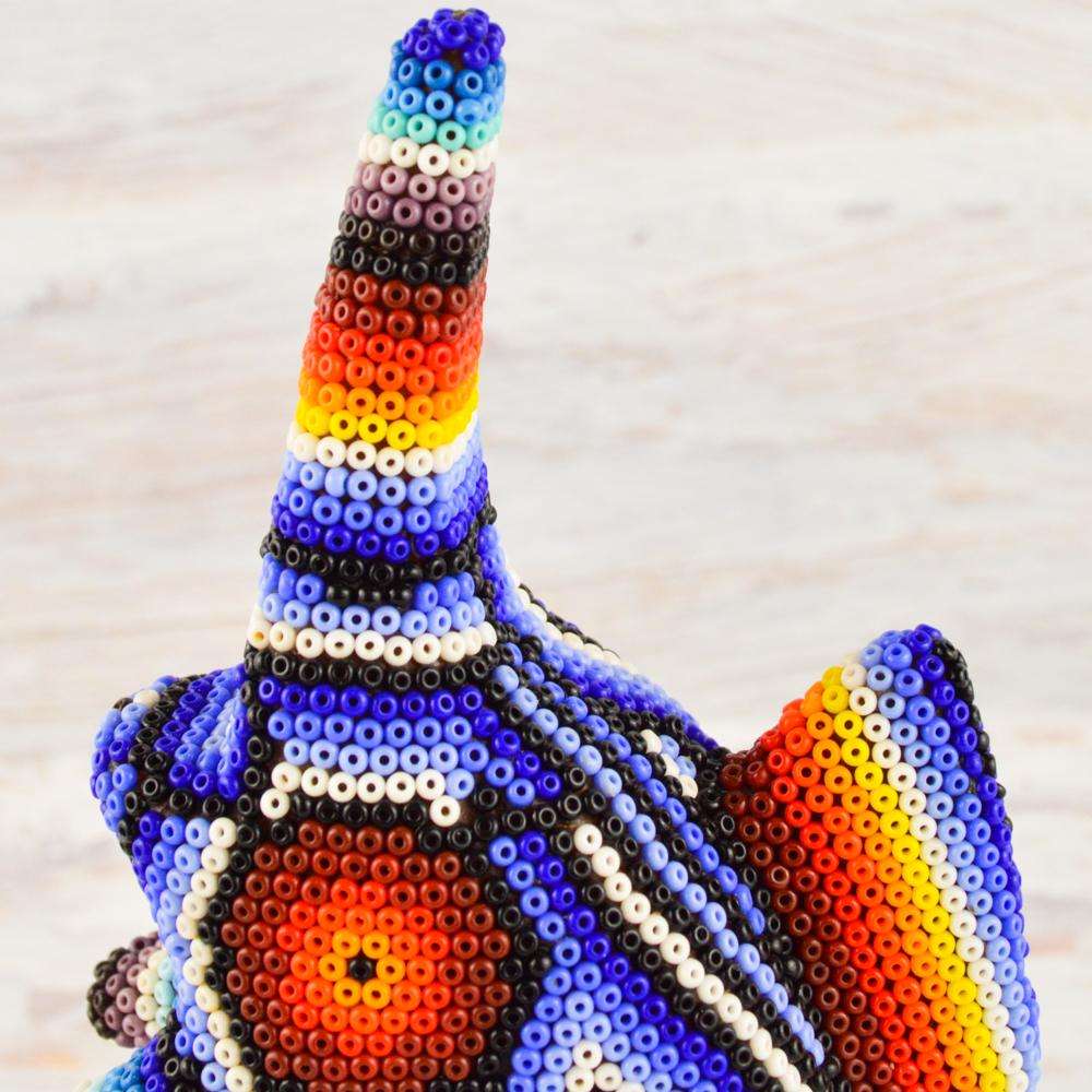 Magia Mexica H493 Sailfish Huichol Art Mexican Hand Beaded Crafts outlets Nayarit Jalisco Peyote Wixarika