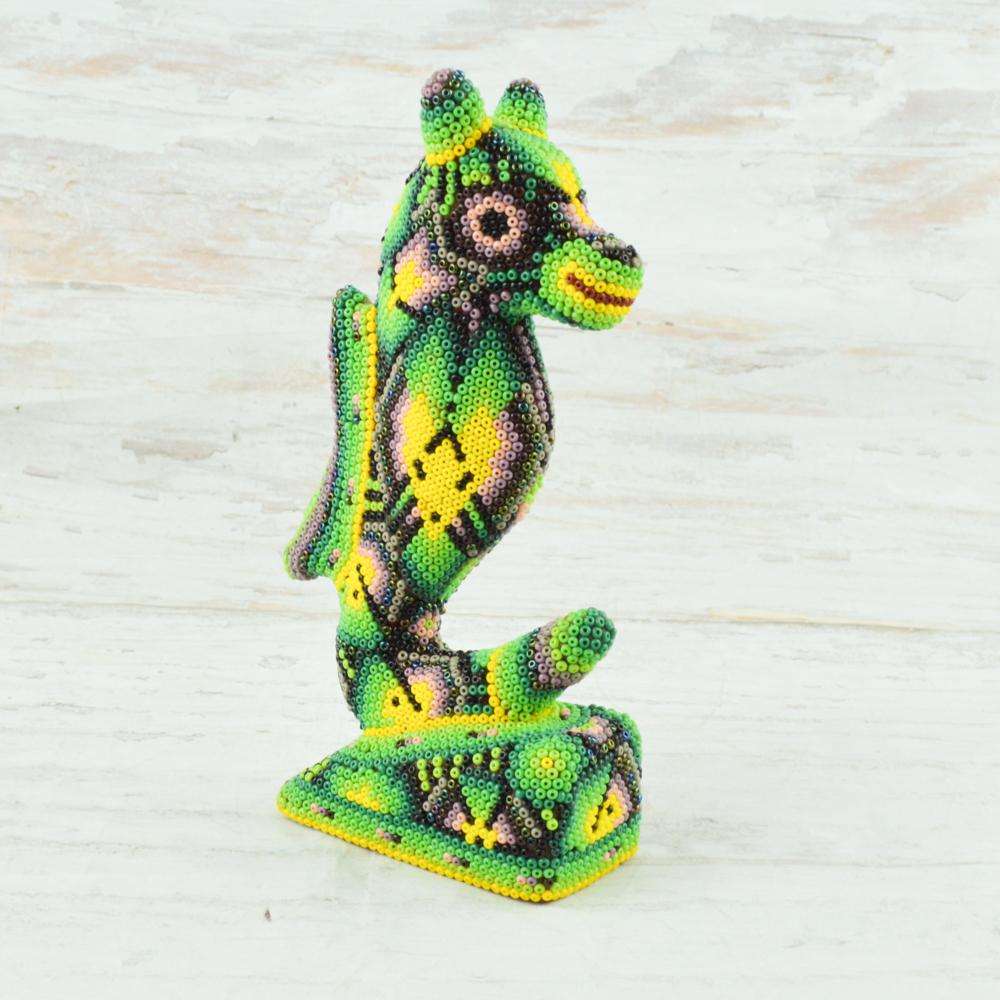 Magia Mexica H768 Seahorse Huichol Art Mexican Hand shops Beaded Crafts Nayarit Jalisco Peyote Wixarika